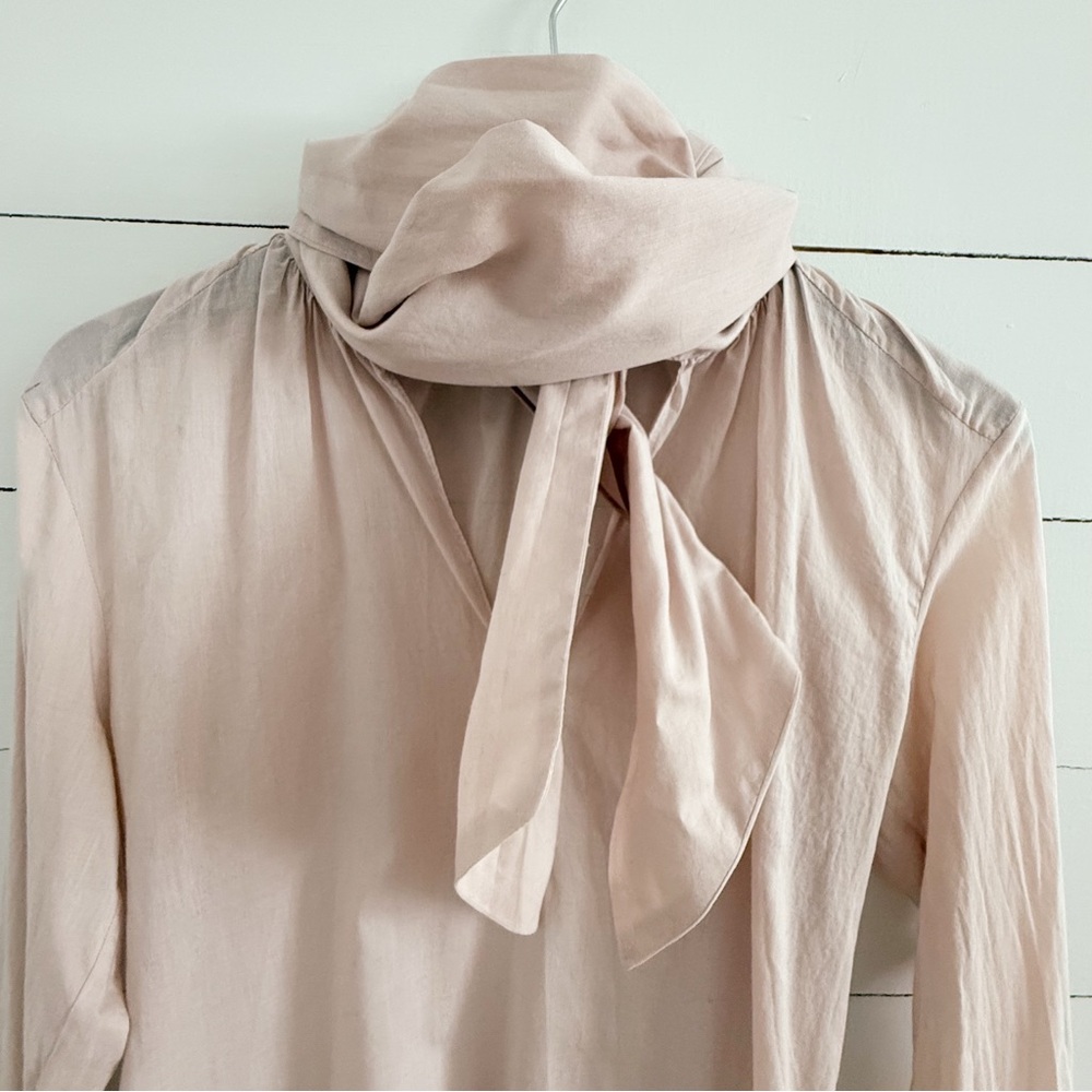 JILL STUART Soft Pink Tie Neck Blouse